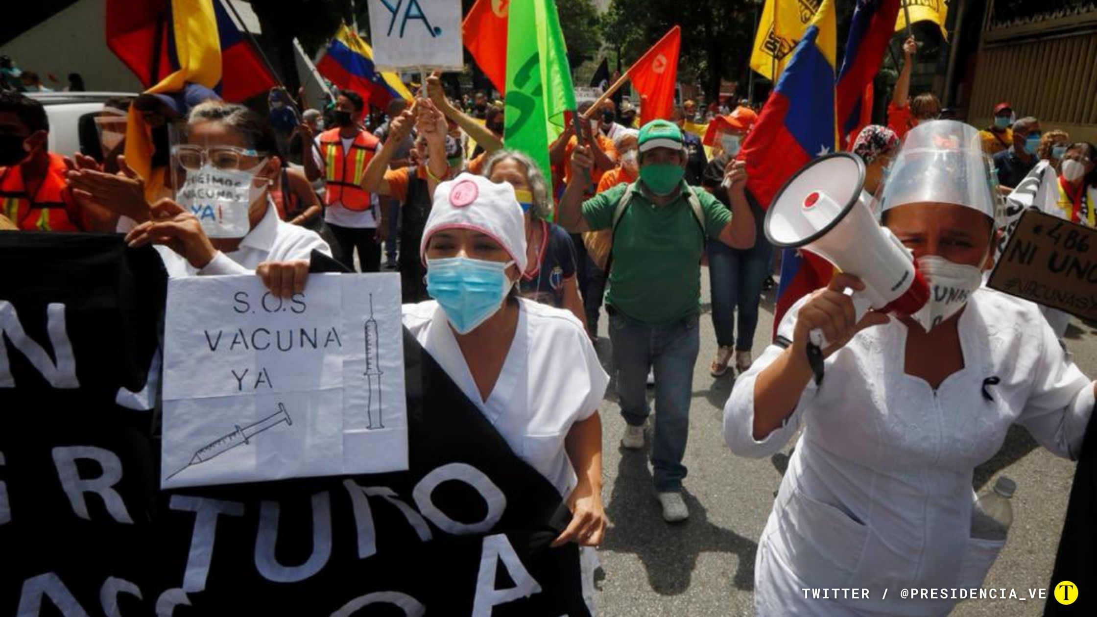 Sector salud protestó en Caracas para exigir plan de vacunación contra coronavirus